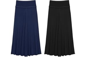 KIDPIK 2-Pack Maxi Skirts for Girls 4 Years & Up - Comfy Modest Clothing - 2 Colors/Skirt Set