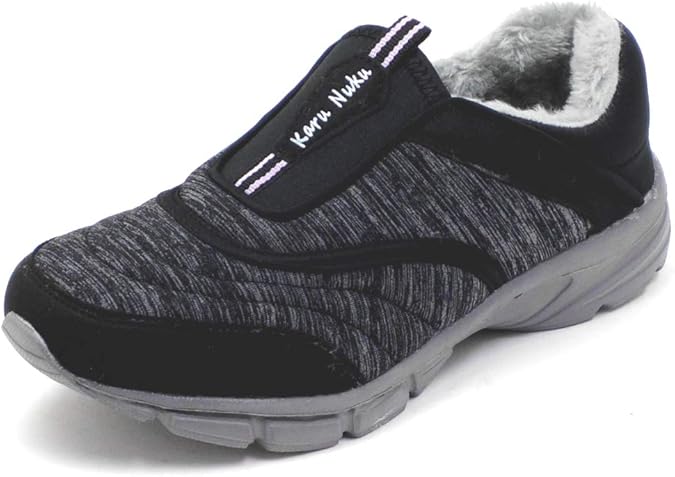 カルヌク レディース 軽くて暖かい ボア入りスニーカー スリッポンシューズ Karunuku カルヌク スニーカー Amazon