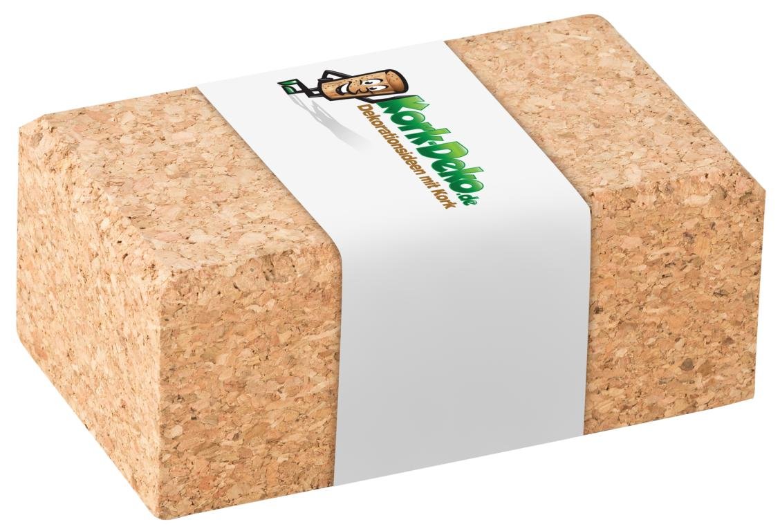 Kork-Deko Cork Sanding Block 10 x 4 x 6cm | Medium Grit Emery Sandpaper Holder for Crafts & Hobbies