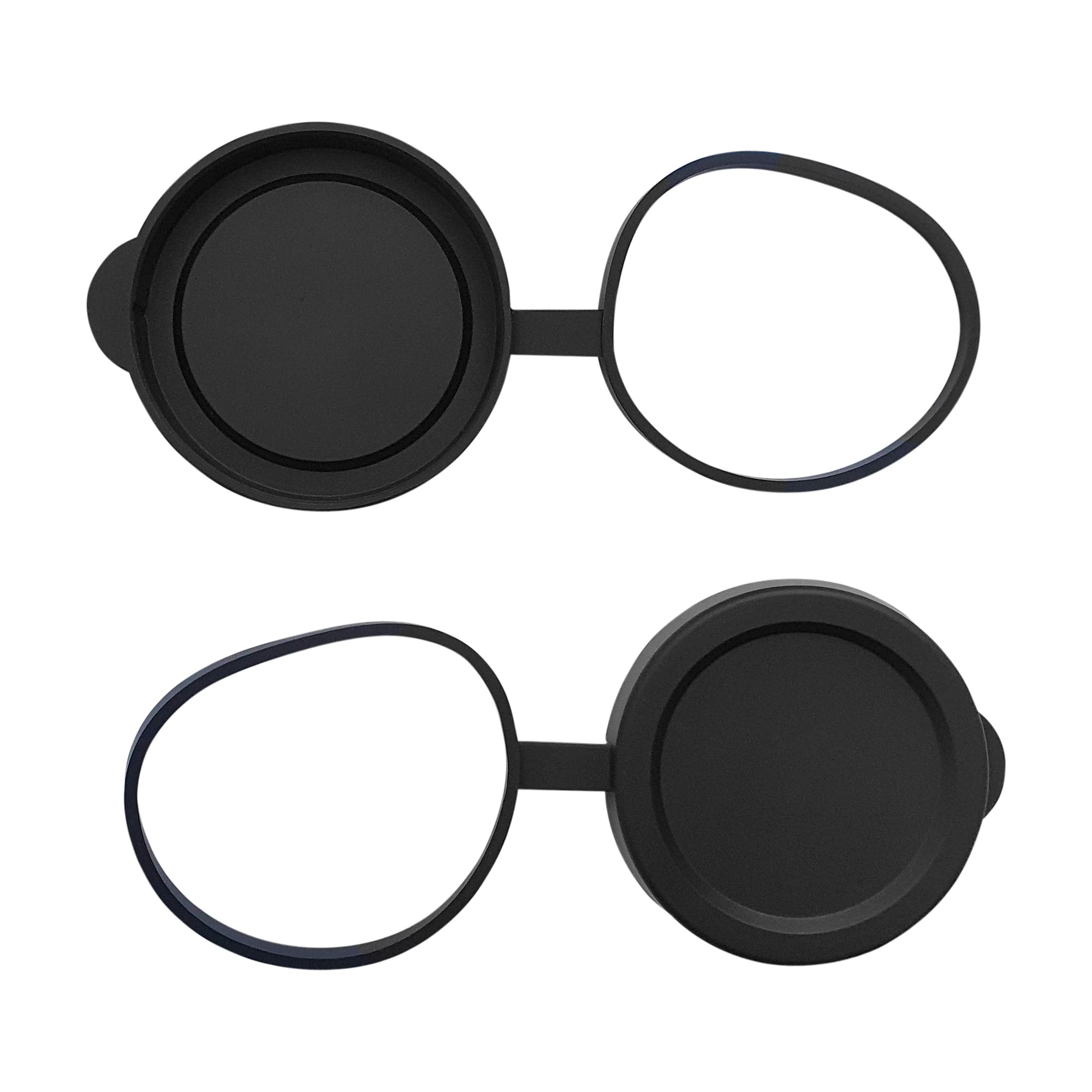 56mm Binocular/Monocular Objective Lens Caps Internal Diameter 64.4-67mm Rubber Cover Set Black