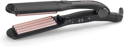 BaByliss Tourmaline Ceramic Crimper 210°C 10 Settings Black 2165CU