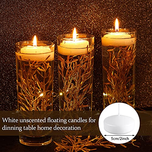 Nuanchu 50 Pieces 6 Inch Faux Flowers for Floating Candles Centerpiece