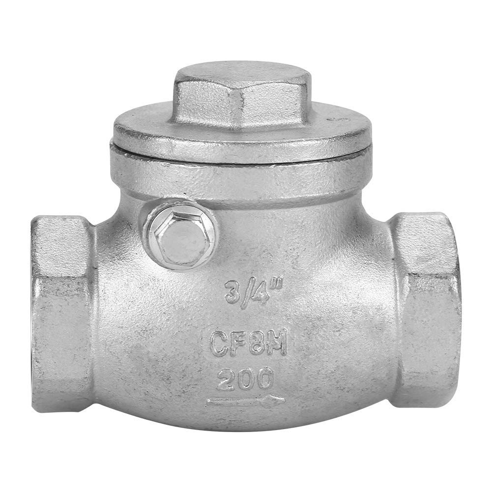 Stainless Steel Ball Valve, 3/4" DN20 One Way Valve Female Thread Automatic Horizontal Valve for Water, Oil, Steam and Other Media