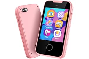 SEDZOFAN Toys for 3-6 Year Old Girls Kids Phone, Touchscreen Toddler Toys with Camera, Mp3 Player, Habit Tracker, Games, Alphabet Toy Phone for Kids Educational Toys Birthday Gifts for Girls Ages 3 4 5 6