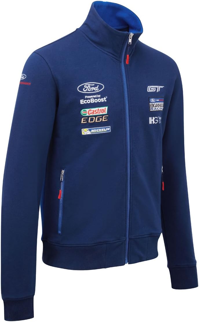 Ford Motorsport Mens Sweatshirt Zull Zip Jumper WEC Ford GT Ganassi Racing Team