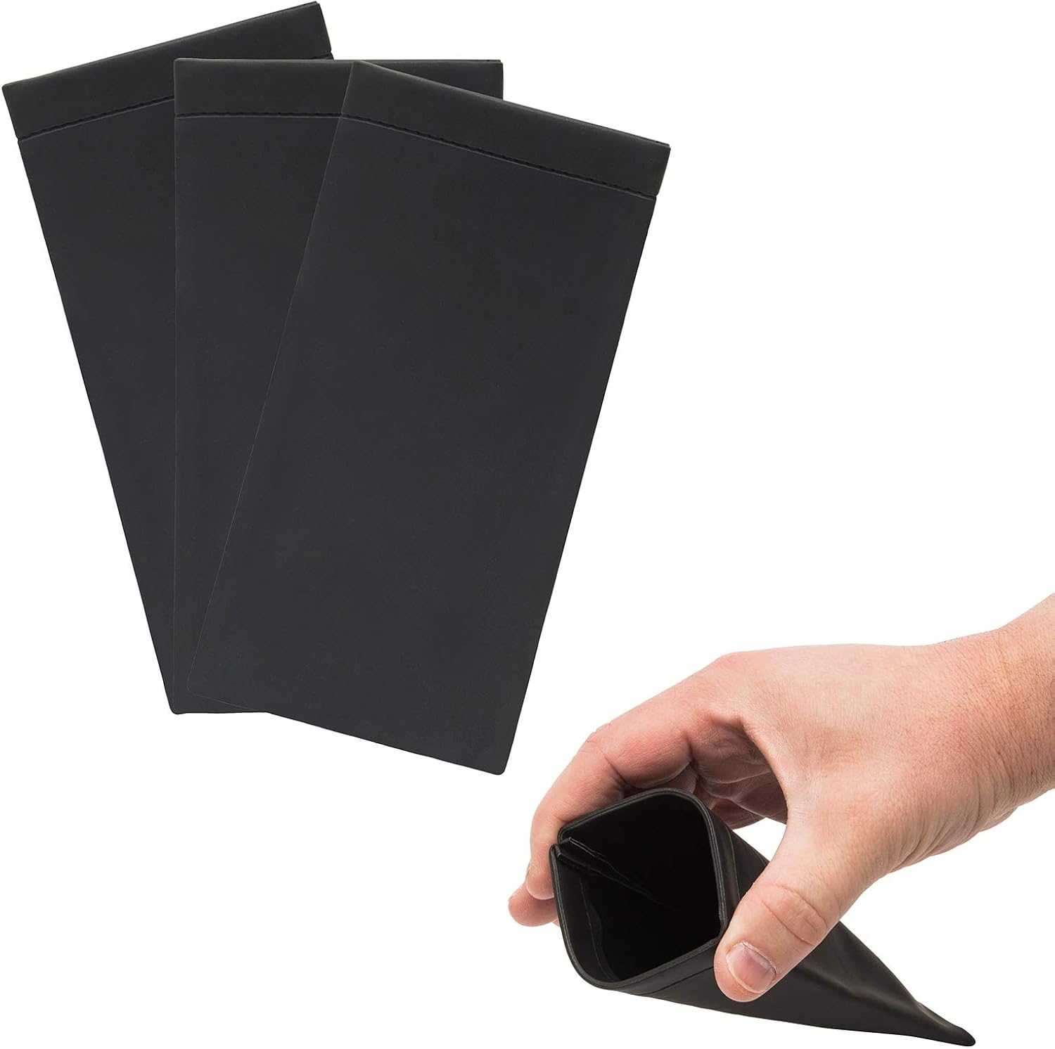 Squeeze Glasses Pouch 3 Pack Easy to Open Snap Cases Storage Holder