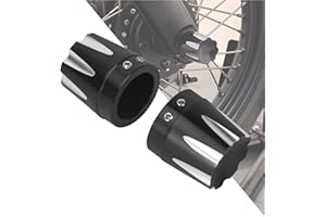 HDBUBALUS Motorcycle Axle Nut Covers Front Axle Cap Fit for Harley Touring Road King Dyna Street Glide Softail