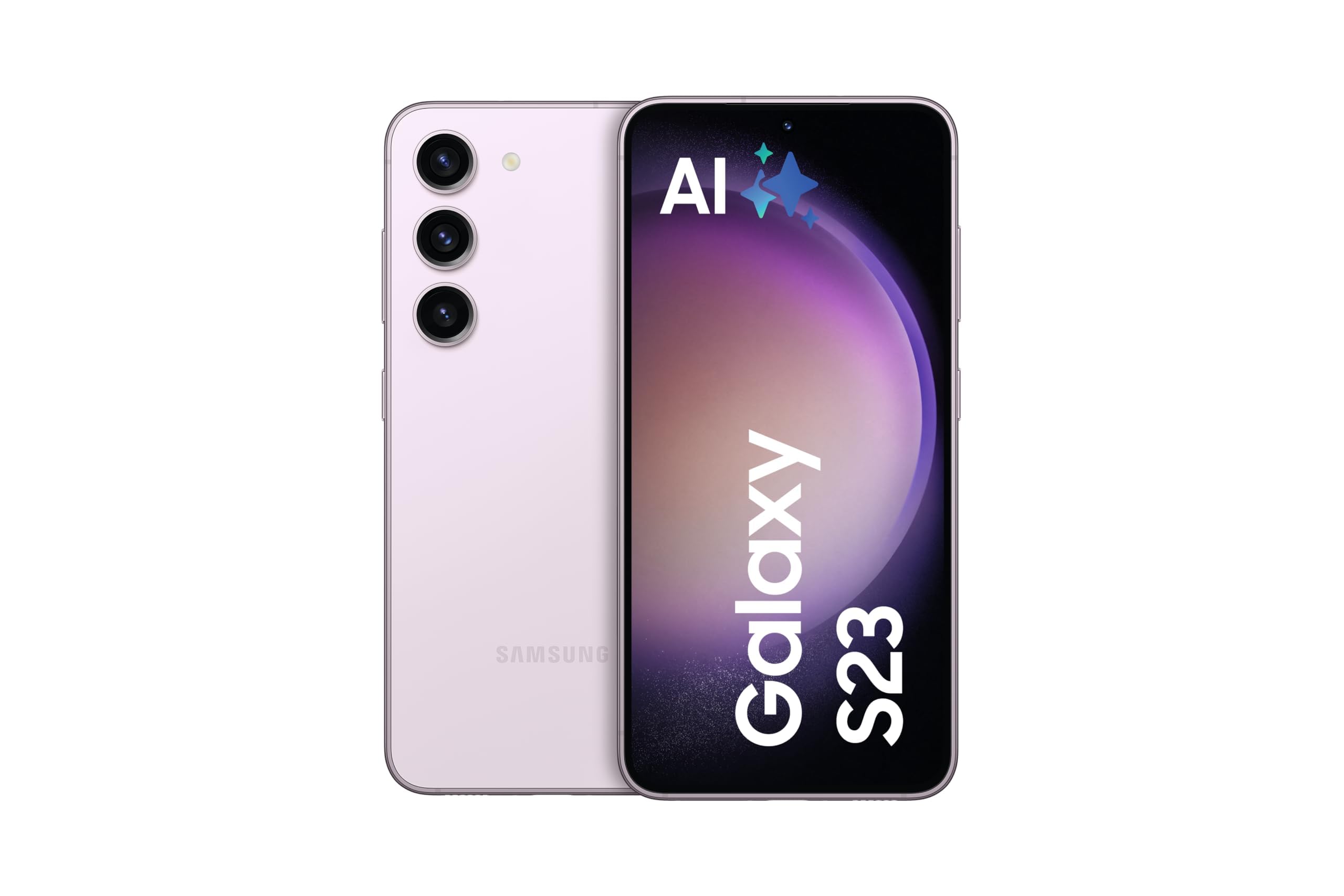 Samsung Galaxy S23 AI-Android-Smartphone, 128GB, 3.900mAh Akku, Smartphone ohne Vertrag Lavender inkl. 36 Monate Herstellergarantie [Exklusiv bei Amazon]