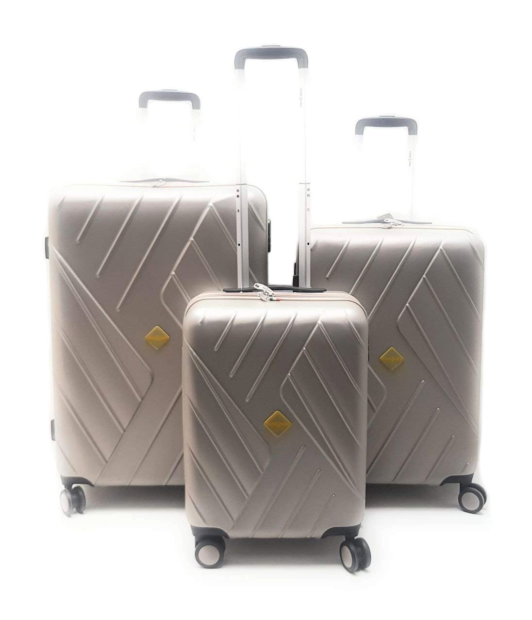 SET 3 Valigie Trolley in Policarbonato e ABS rigide e resistenti Antracite  Bagaglio a mano idoneo compagnie Low Cost Ryanair Easyjet Valigeria  urban-earth.co.uk