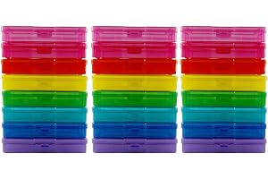 novelinks Photo Case 4" x 6" Photo Storage Boxes - Photo Organizer Cases Photo Keeper Picture Storage Containers Box for Photos - 24 PACK (Multi-colored)