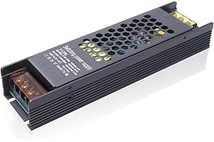 24V Power Supply, Lustaled 120W DC 24V LED Power Supply Driver Waterproof IP20 AC 100-240V to DC 24V LED Transformer Switching Converter for LED Strip Lights CCTV Computer Project LED Display