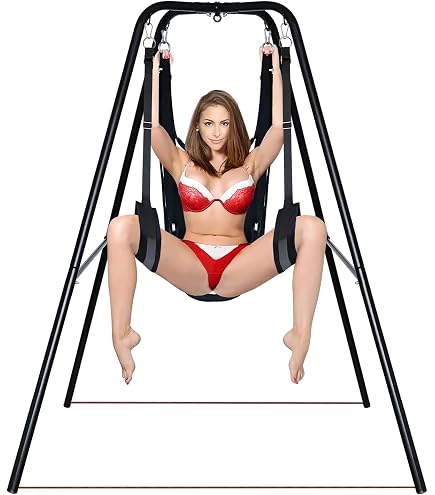 Imbracatura In Vera Pelle Nera Per Sex Swing &ndash; Regolabile, Resistente, Con Strisce