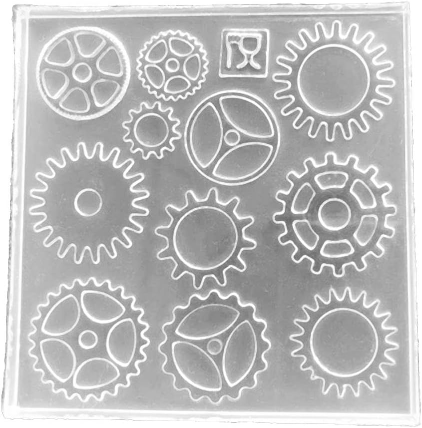 OWENRYIN Mirror AB Rubber Mould Punk Steam Age Gear Patterns Silica Gel molds DIY Crystal Droplet Jewelry Accessories Tool