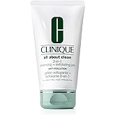 Clinique All About Clean 2-in-1 Cleansing + Exfoliating Jelly, Face Cleanser & Exfoliator With Salicylic Acid For All Skin Ty