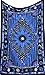 Psychedelic Celestial Sun Moon tapestry Planet Bohemian Tapestry/ Wall Hanging Dorm Decor Boho Tapestry /Hippie Hippy Tapestry Beach Coverlet Curtain (Twin (54 X 84 inches approx), Dark Blue)