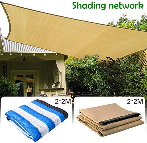 eronde 90% Square Sun Shade Sail Cloth UV Resistant Sun Mesh Net Outdoor Sun Shelter for Outdoor Activities and Flower Plant Pet 6.56ft x 6.56ft