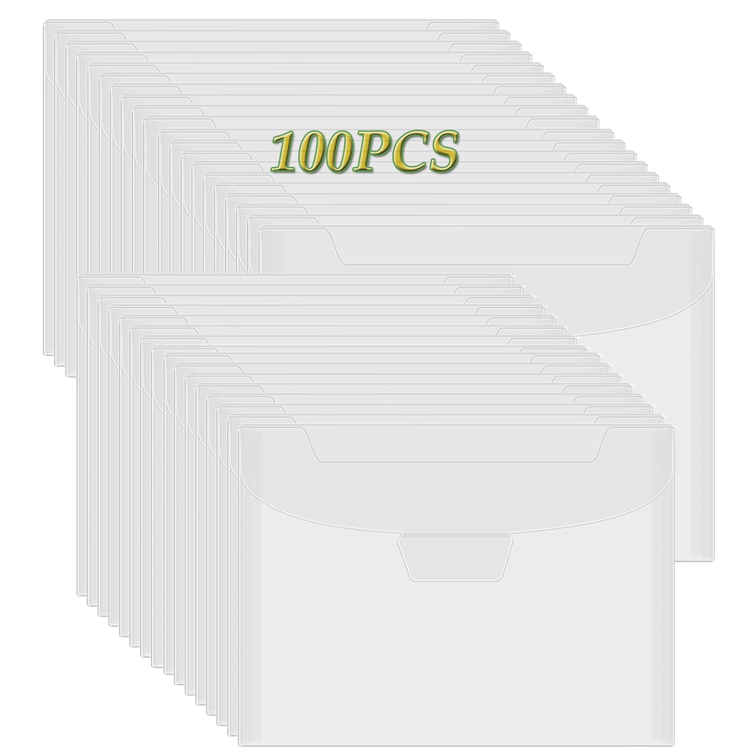 OTCRAFT100 Pcs 7.5x5.5inch Stamp & Die Storage Pockets Resealable Clear Plastic Seal Bags Storagefor Cutting Dies Stamp Crafts for DIY Scrapbooking Paper Card Craft Cutting Dies Storage