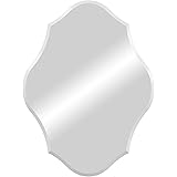 Patton Wall Decor Royal Scalloped Edge Frameless Mirror Silver