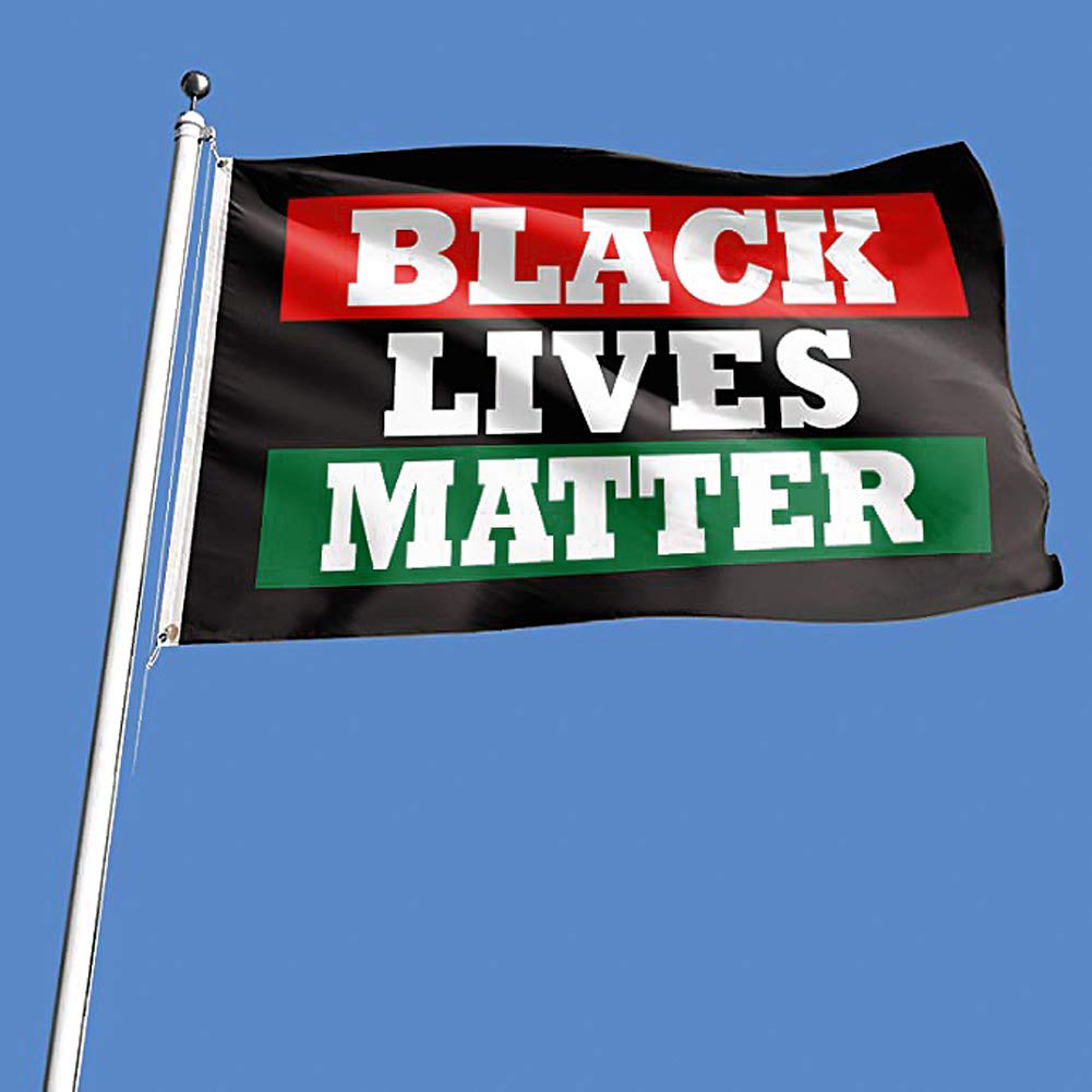 Black Lives Matter Flag Stop The Violence Flag Parade Black Pride and Unity Banner Peace Protest Banner Double Sided Flag for Public Square, Garden, Patio, Yard, Lawn, Front Porch, 90x150cm