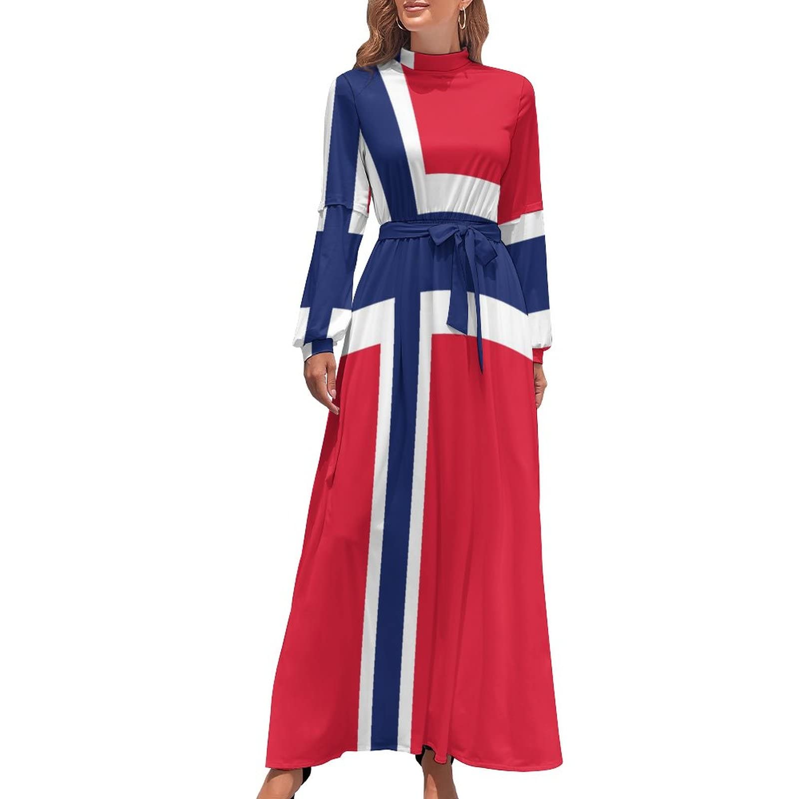 Long Dress Dress for Womens Summer Top Norway Flag