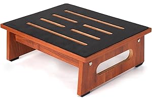 Wooden Step Stools for Adults Kids with Non-Slip Rubber Feet, Heavy Duty Stepping Stools Hold Up to 450 LBS, One Step Stool f