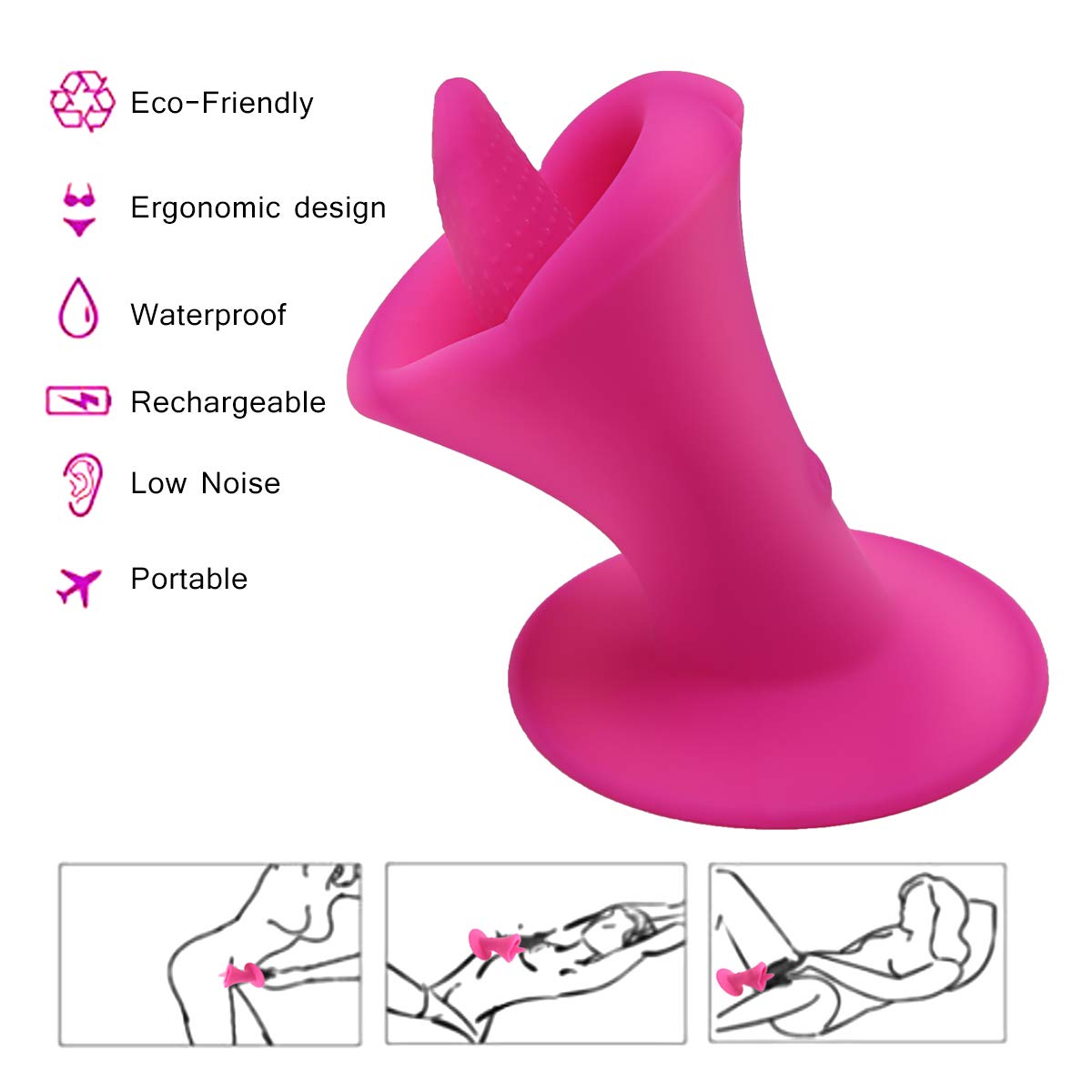 G Spot Clitoral Vibrator Silicone 10 Speed Vibrating Clitoris Vagina Stimulator,Remote Control Oral Tongue Massage Vibrating Sex Toy for Women