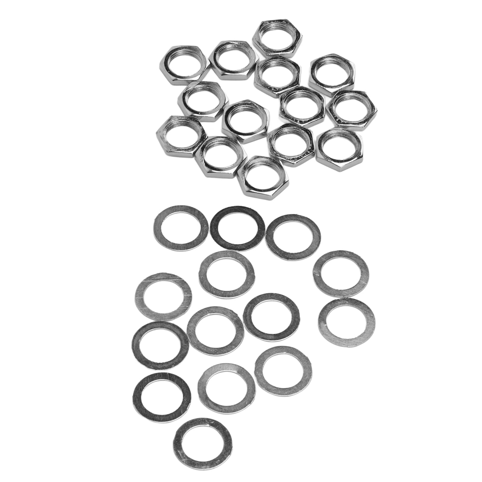 Guitar Nut Files, Electric Guitar Parts, M9 Guitar Nuts and Metal Washers Kit Guitar Input Jack Socket Nuts Washers with 0.75mm Pitc Jack Nuts Guitar Nut Files for Electric Bass Guitar