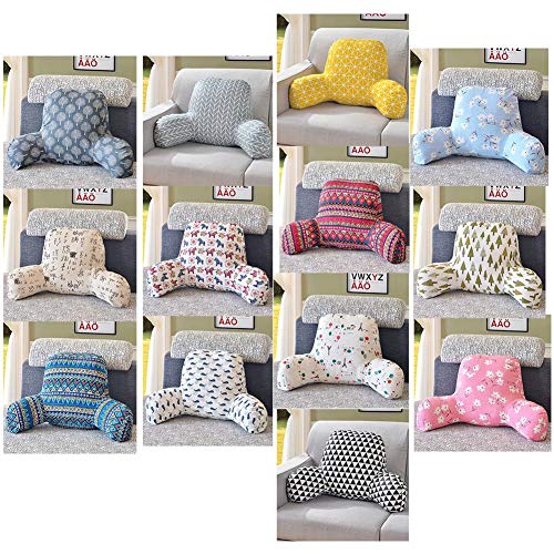 Per Newly Cushion Foam Pillow Back Waist Support Cushion Sofa Bed Office Chair Cushion T-Shape Pillow Cotton and Linen Corner Waist Cushion Pillow with Removable Cover - Thumbnail 3