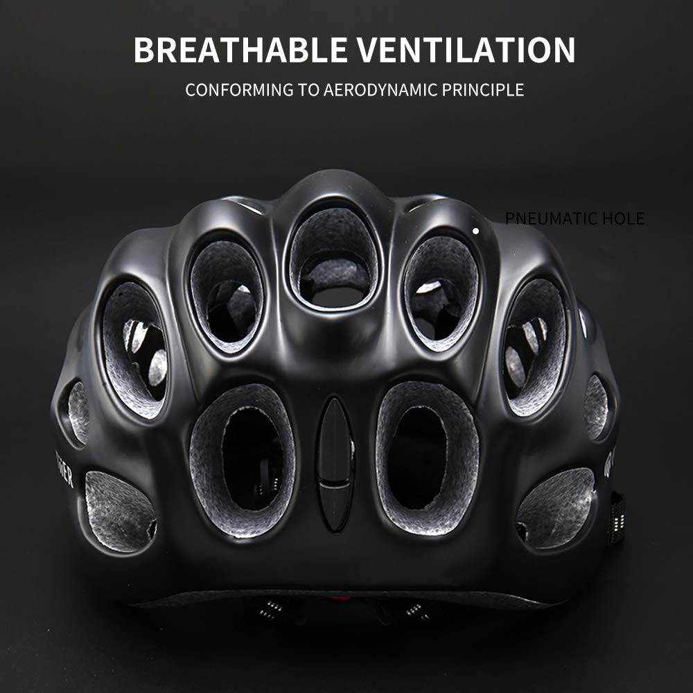 Ftiier Cycling Bike Helmet for Adult Men Women Youth, Adjustable Road Cycling Helmet MTB(Black)