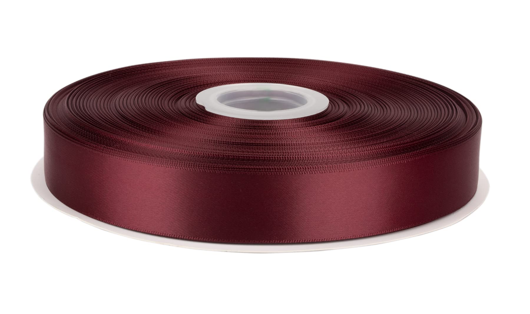 Fondersy 91 Meters Burgundy Double Faced Satin Ribbon - 25mm Width for Wedding, Gift Wrapping, Floral Arrangement and Crafts