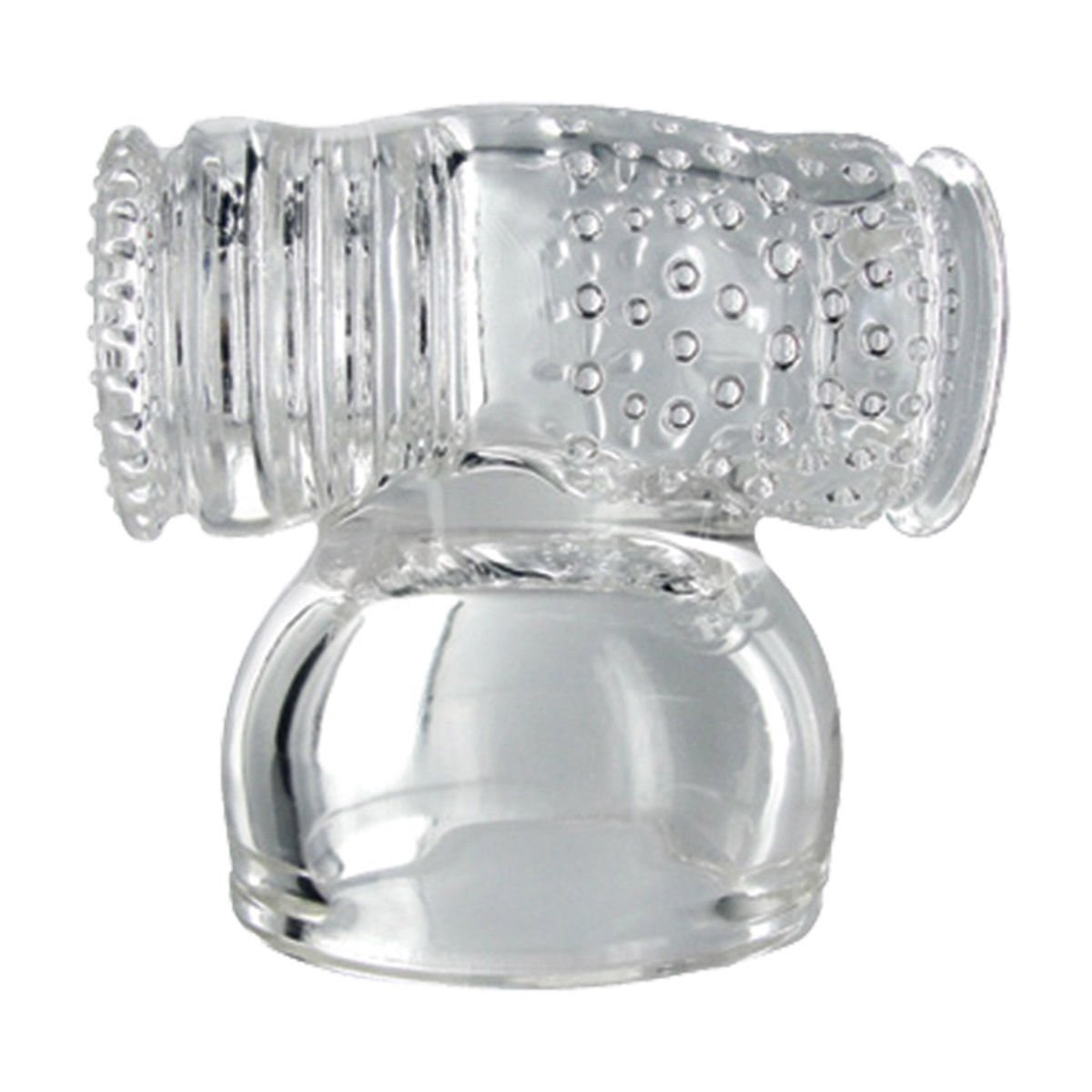 PleasureBox Magic Wand Massager Hummingbird Masturbator Cup Attachment, Clear