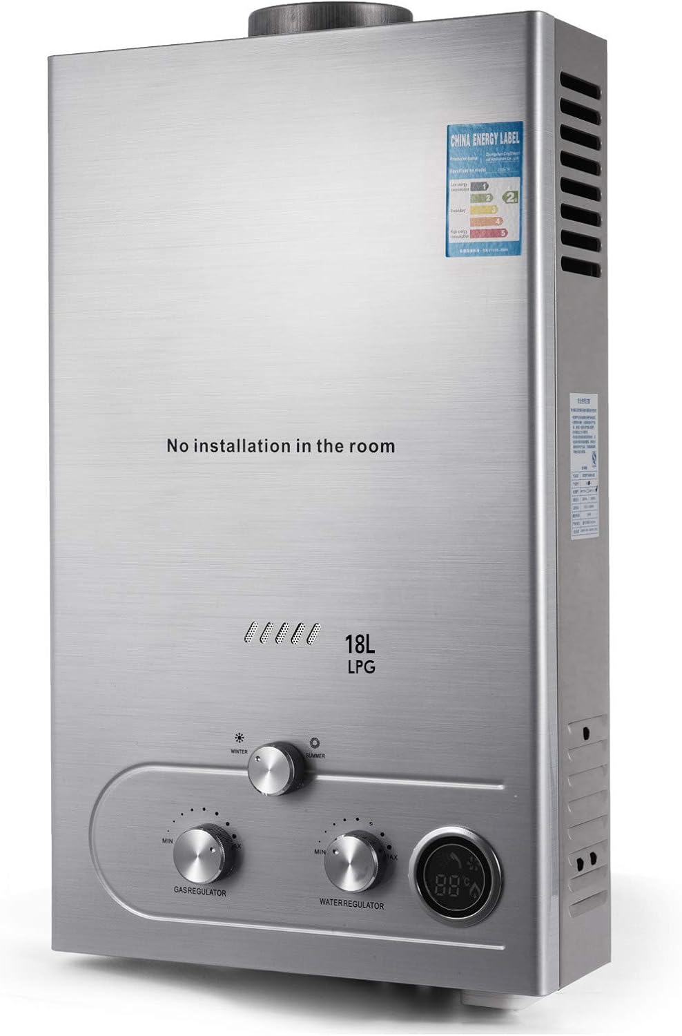 Happybuy 18L Propane Water Heater 4.8GPM Tankless Propane Water Heater Fit for Home outdoor RV Use