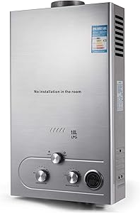 Happybuy 18L Propane Water Heater 4.8GPM Tankless Propane Water Heater Fit for Home outdoor RV Use