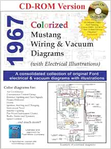 1967 Colorized Mustang Wiring and Vacuum Diagrams: David E. LeBlanc