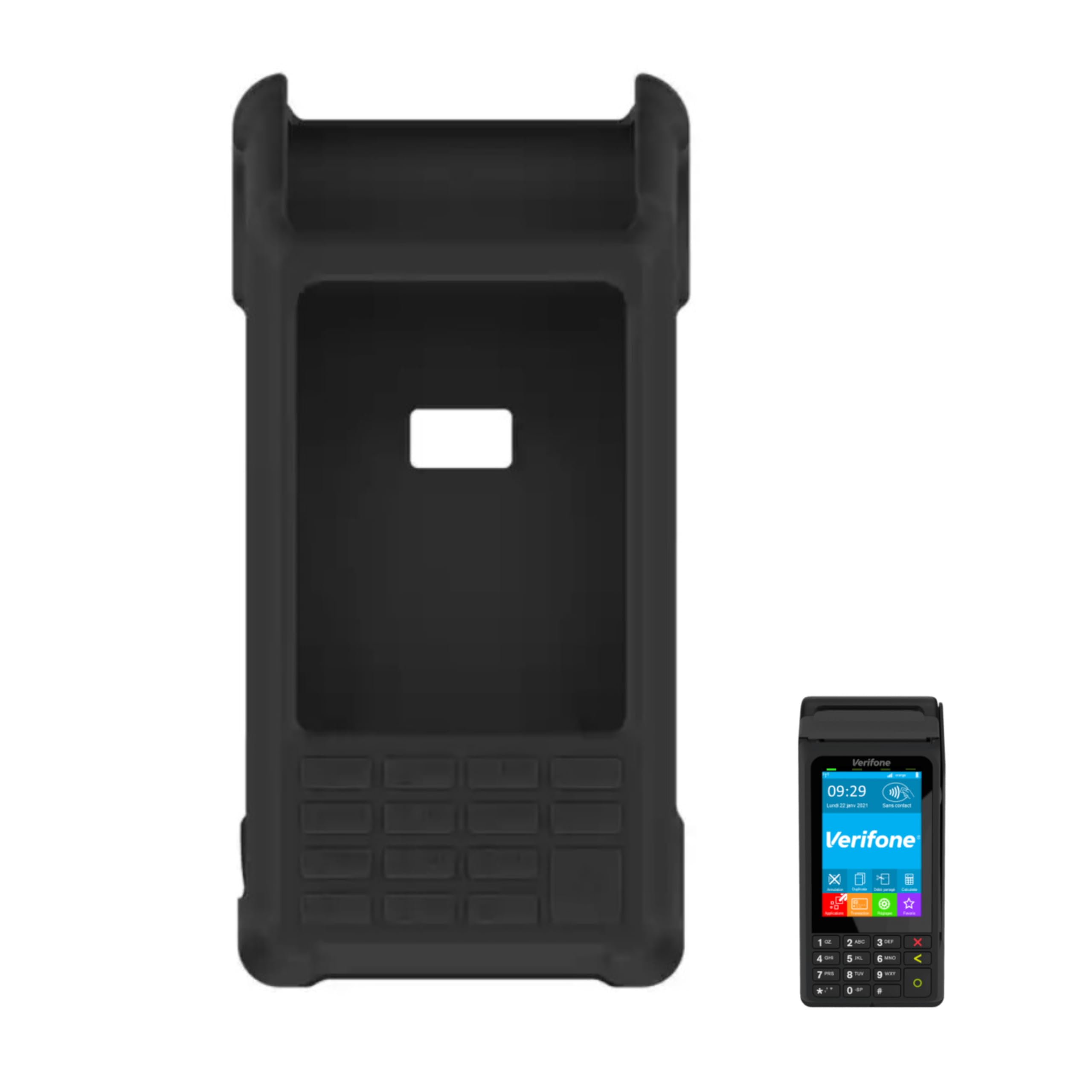 Ventalia Anti-fall protection cover for payment terminal TPE Verifone V240M, V240, VERIFONEV240MSILI, Black