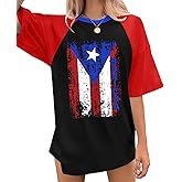 Puerto Rico Shirt Women Boricua Tshirt Y2k Aesthetic Tops Puerto Rican Pride Tee Vintage 90s Streetwear Shirts