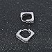 PunkTracker Square Vintage Gothic Hoop Earring Small Stainless Steel Punk Rock Huggie Earrings for Men