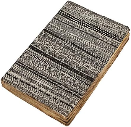 "De Kulture Handmade Soft Cover Ancient Geometry Art Sketch Book Acid Free Drawing Pad |Best Sketchpad for Kids,Teens & Adults, 160 Pages, 125 GSM Deckle Edge Papers"
