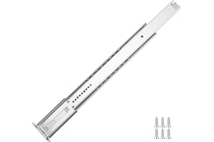 LONTAN 1 Pcs Center Mount Drawer Slides Bottom Mount for Cabinet and Dresser 14 Inch Heavy Duty Drawer Rails 9.74" Extension Glide Track