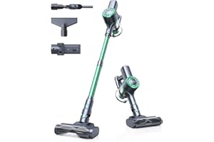 MIUZZY Cordless Vacuum Cleaner, 30Kpa Powerful Suction Vacuum with LED Display, 6 in 1 Stick Vacuum with 50 Min Runtime,Anti-Tangle Vacuum Cleaner for Carpet and Hard Floor Pet Hair…