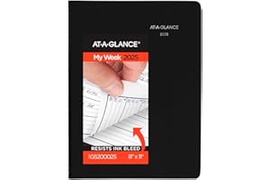 AT-A-GLANCE 2025 Appointment Book Planner, Weekly, 8" x 11", Large, Quarter-Hourly, DayMinder, Black (G5200025)