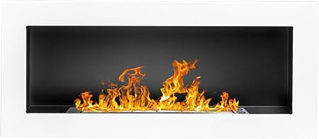 Bio Ethanol Fire Biofire Fireplace Modern 900 X 400 White Amazon