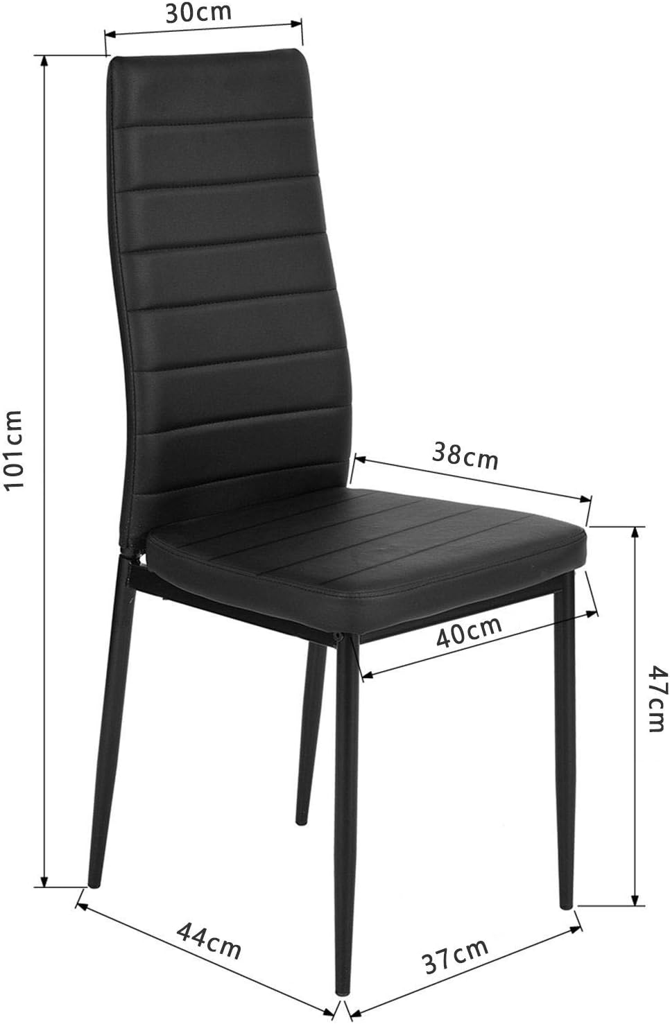 Salle A Manger Lovemyhouse Lot De 6 Chaises Confortable Similicuir Noir Chaises Salle A Manger Pu Chaises De Cuisine Pour Salle De Cuisine Cuisine Maison Lpe Electronics De