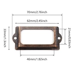 Antique Metal Name Card Frame, OZXNO 10-Pack