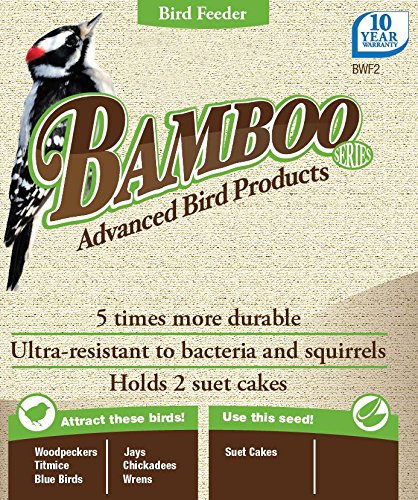 Nature's Way Bird Products BWF2 Bamboo Suet Upside-Down Bird Feeder