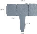 Pukkr 5M Grey Stone Effect Lawn Edging Pack of 20 Interlocking Cobblestone view 5