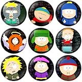 South Park Art Cute Pinback Buttons Badges/Pin 1 Inch (25mm) Set of 9 New