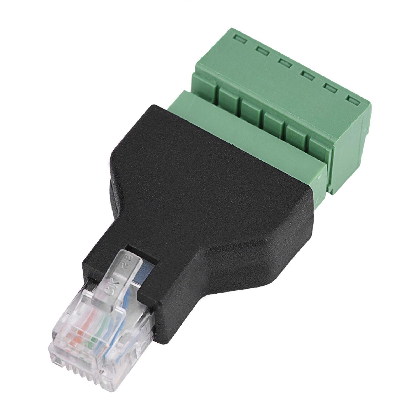 RJ12 6P6C to 6 pin connector,Ethernet Coupler RJ12 Splitter,1Pcs,fire-retardant plastic,durable,50 x 20 x 11mm