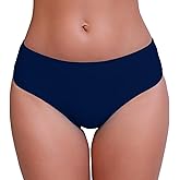 Halcurt Women's Mid Waisted Bikini Swimsuit Bottoms Full Coverage Swim Bottoms