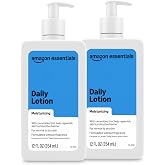 Amazon Essentials Daily Moisturizing Lotion, 12 Fluid Ounces, 2-Pack (Previously Amazon Basics)